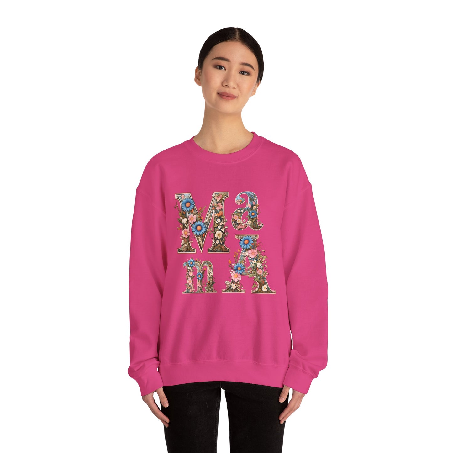 Unisex Heavy Blend™ Crewneck Sweatshirt,mother day gift, mama ,flower