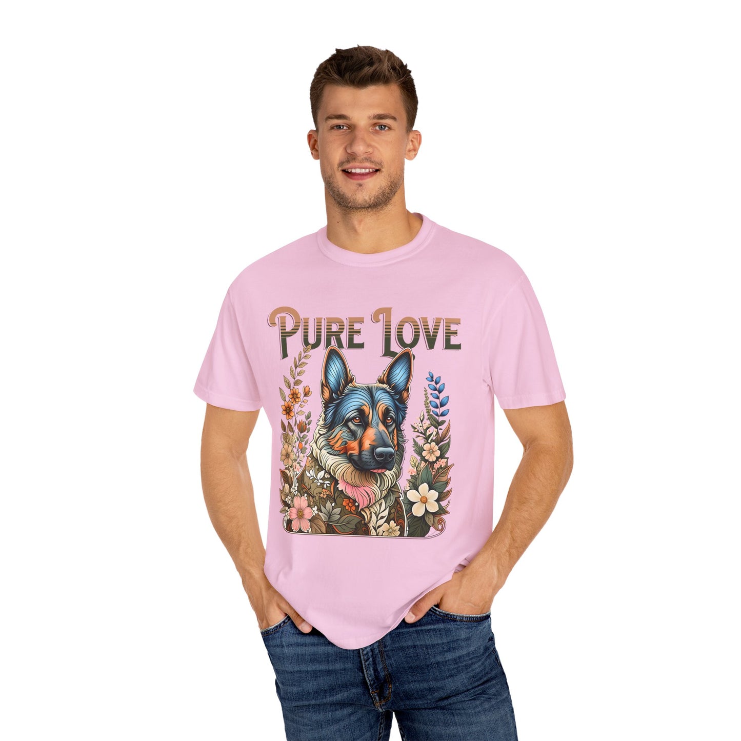 Pure Love Dog Art Unisex Garment-Dyed T-Shirt