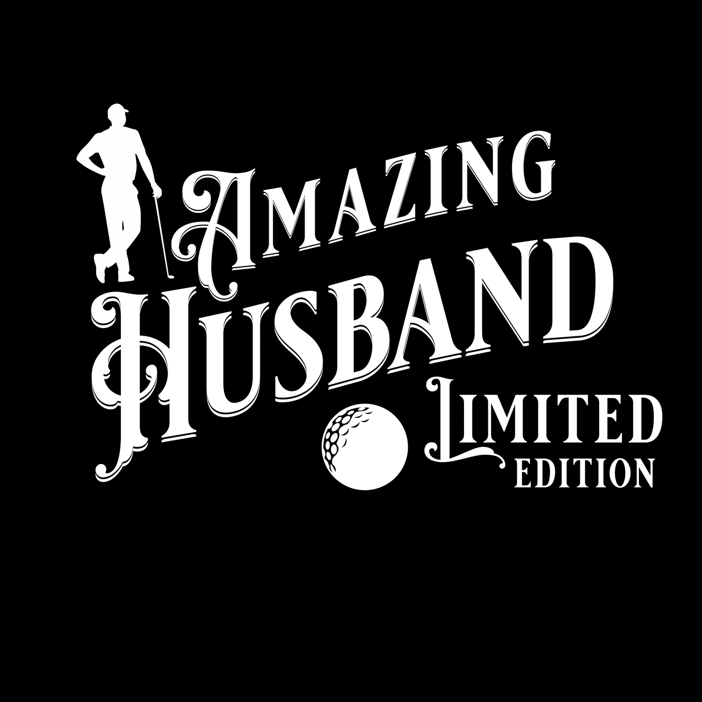 Amazing Husband, Golf , Valentine's day gift for him .Black Mug