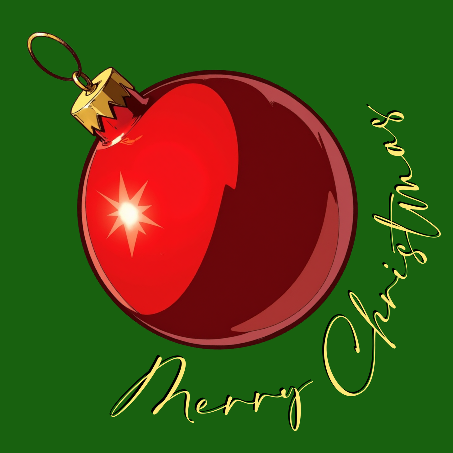 Wrapping Paper (Green with Red Ornaments)