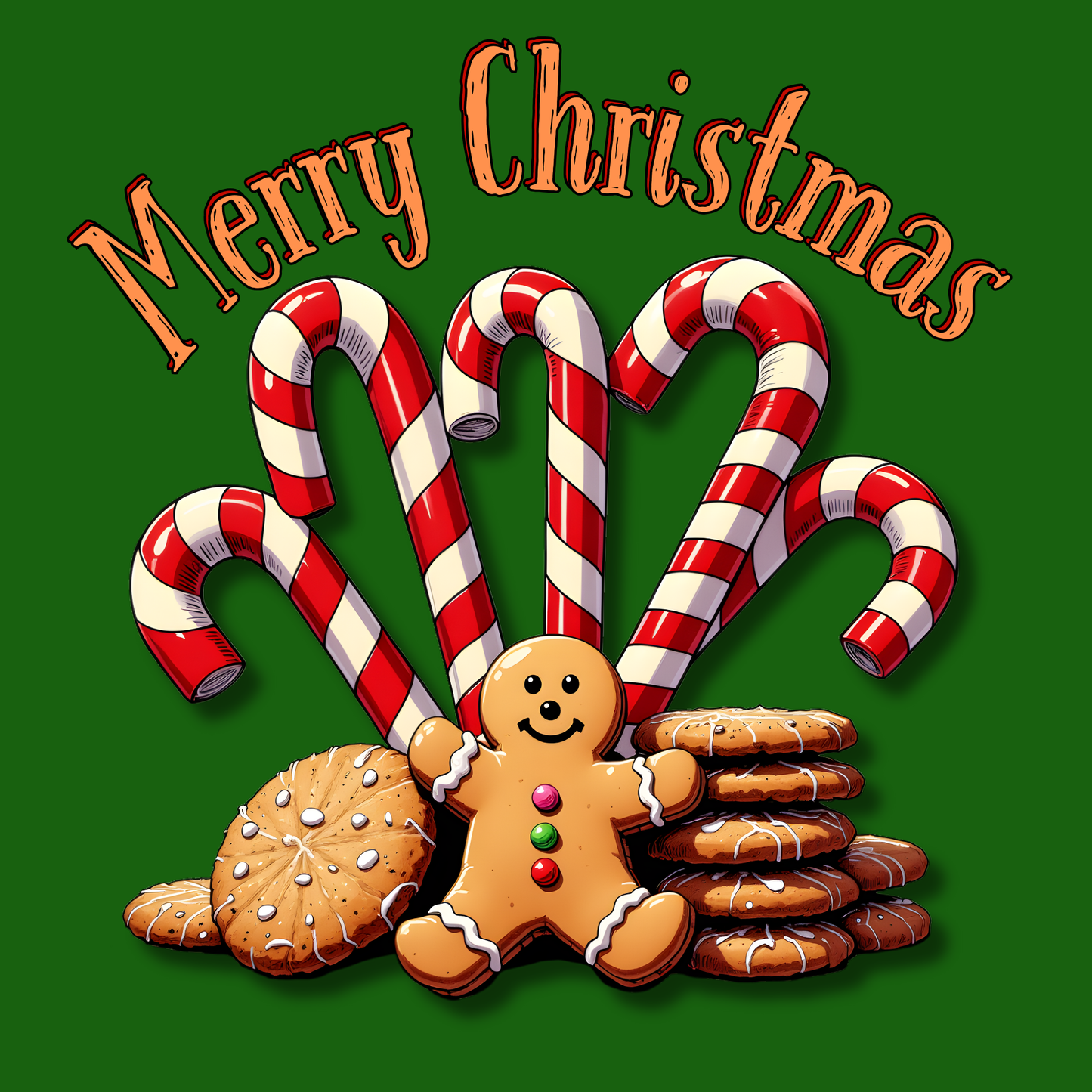 Christmas Gingerbread Tree Wrapping Paper — Holiday Gift Wrap Sheets