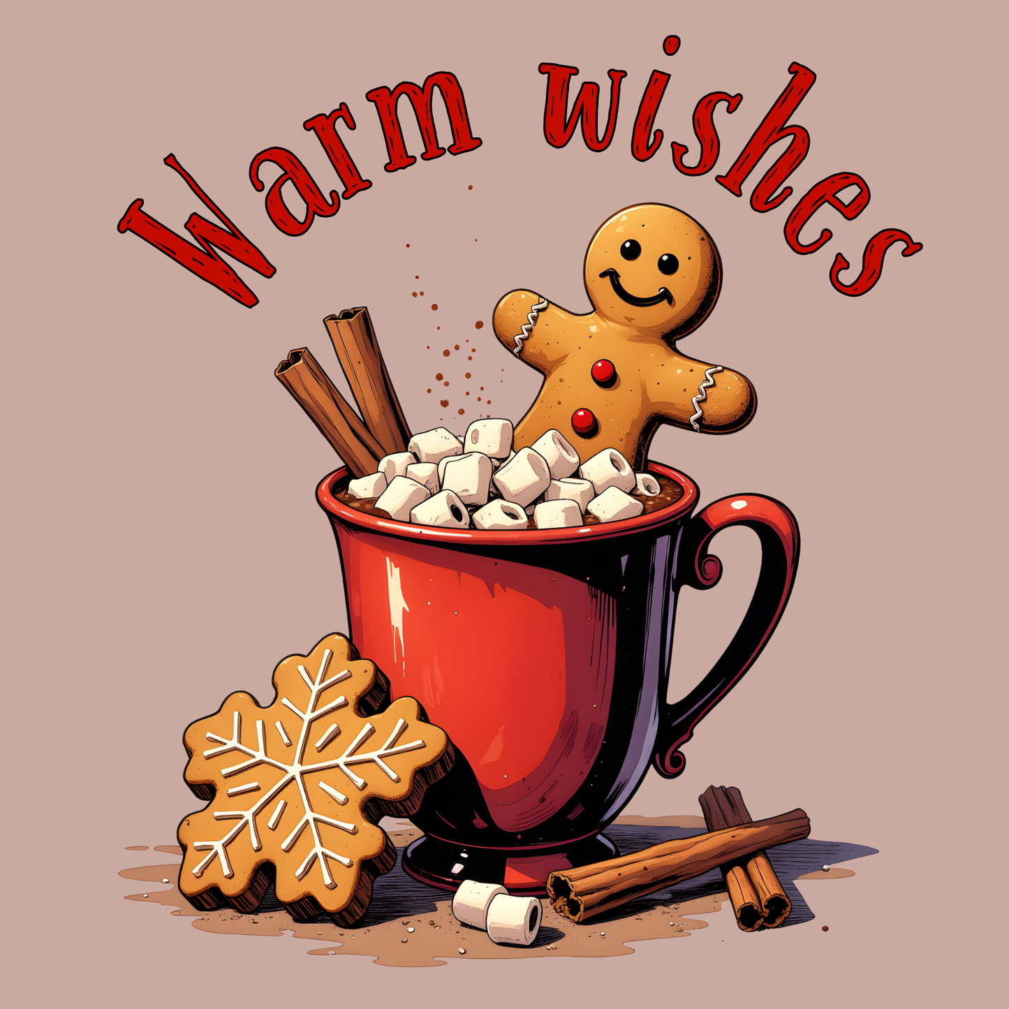 Gift Wrap Paper — Vintage Santa 'Warm Wishes' Holiday Wrapping Paper