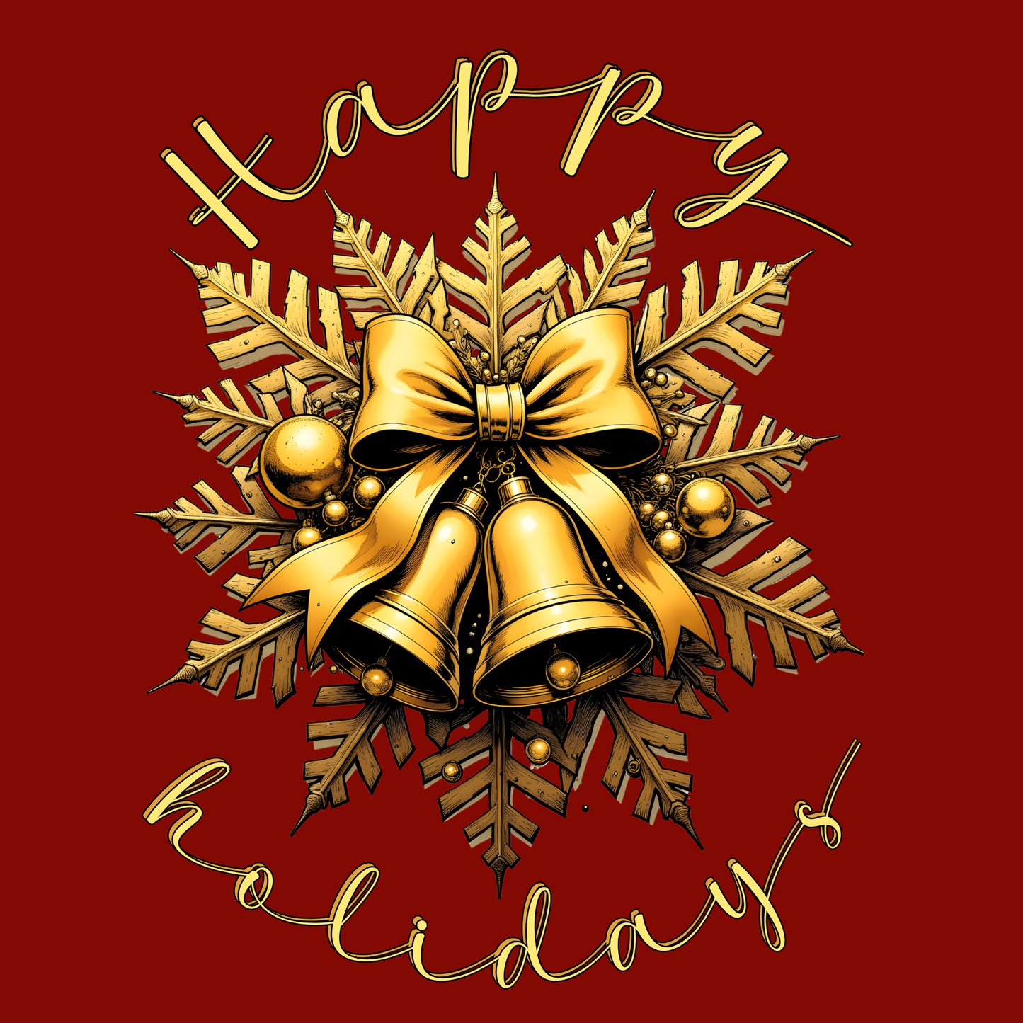 Wrapping Paper Roll — Red & Gold Leaf Pattern Holiday Gift Wrap