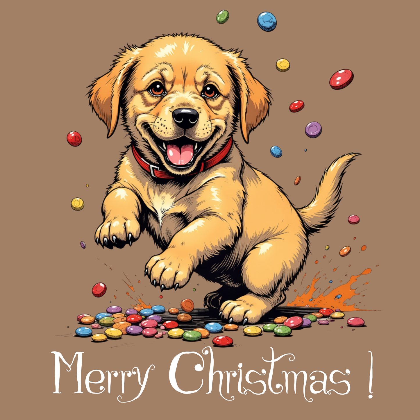 Gift Wrap Paper — Cute Golden Puppy Pattern (Pet Lover Wrapping Paper)