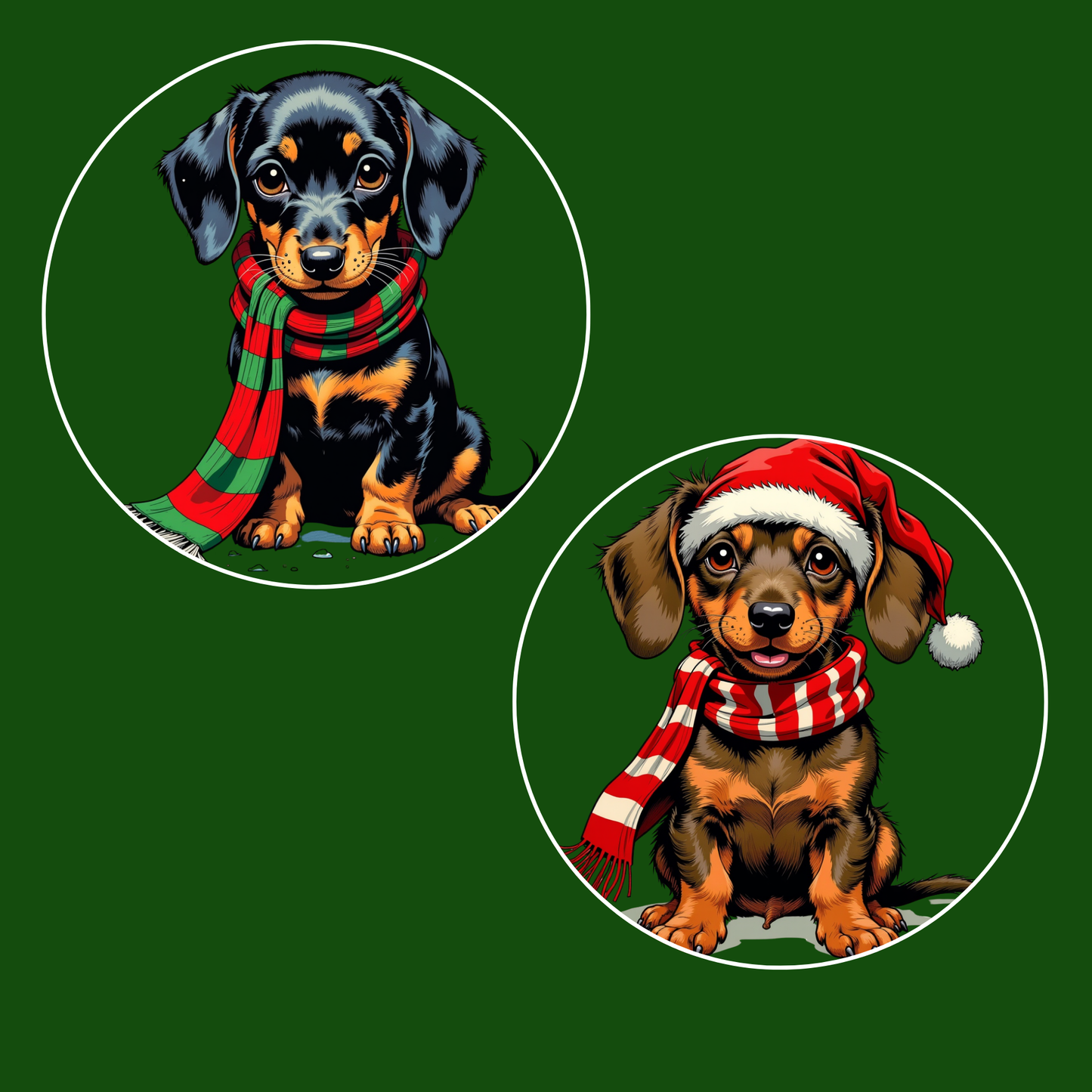 Christmas Dachshund Gift Wrap Paper — Cute Sausage Dog Holiday Wrapping Sheets
