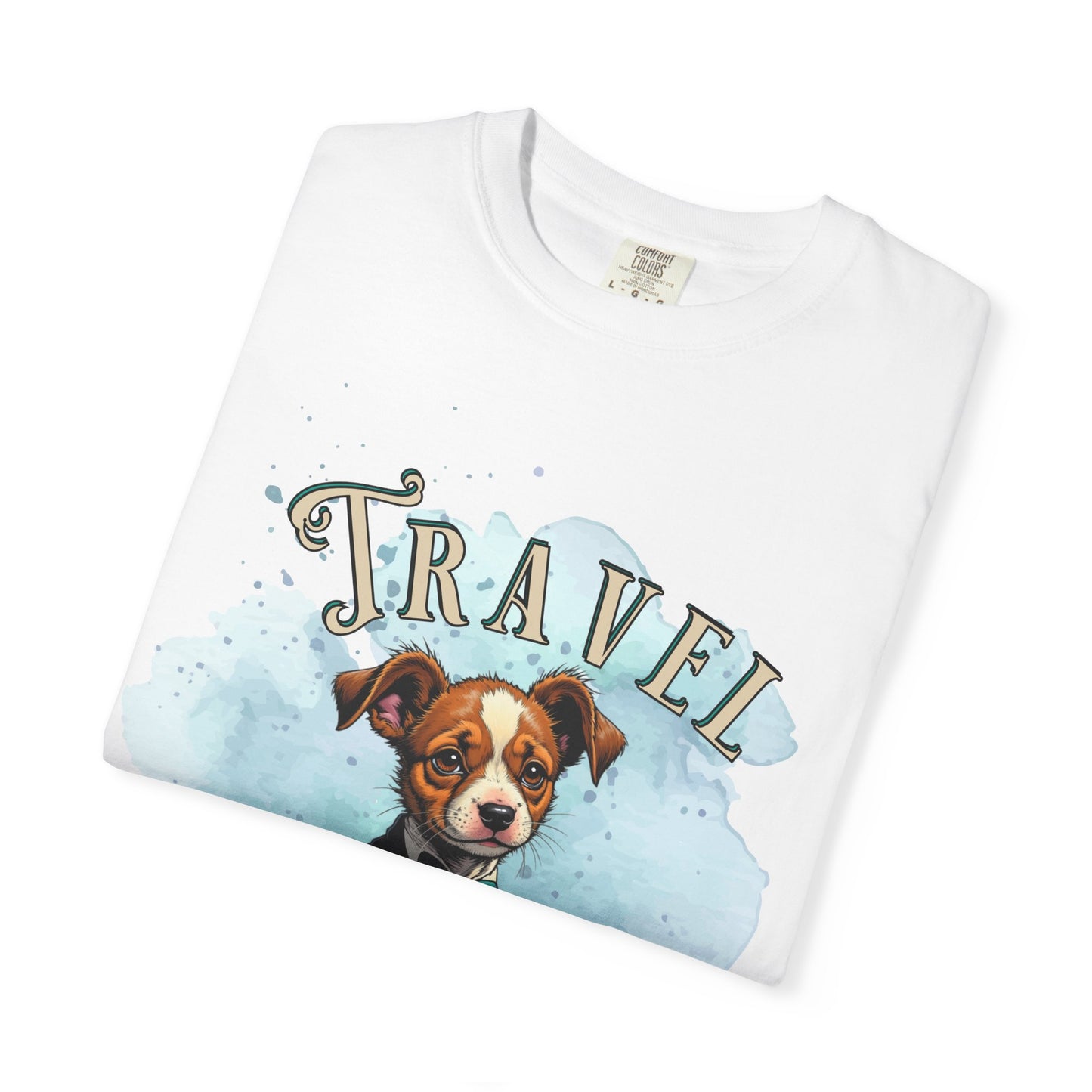 Travel Time Dog Graphic Unisex T-Shirt - Perfect for Pet Lovers and Travel Enthusiasts