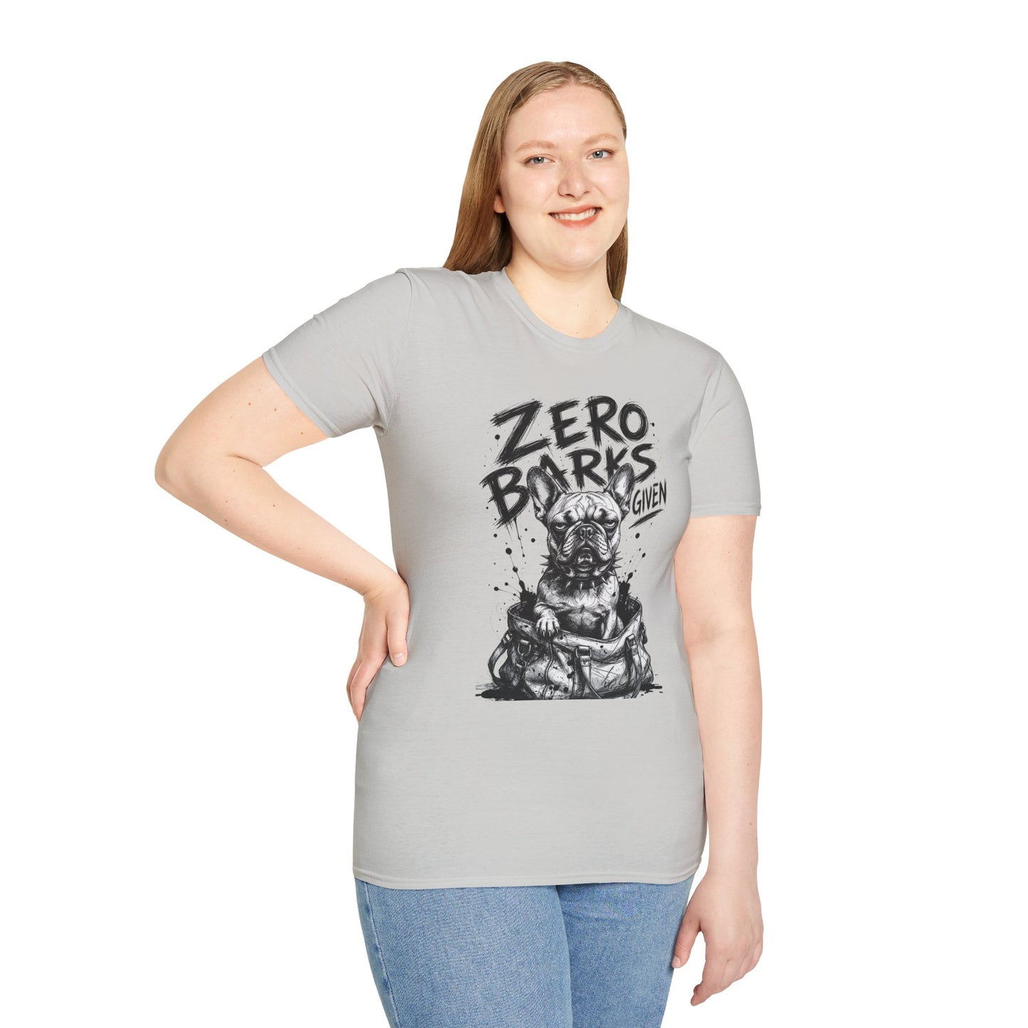 Zero Barks Given Bulldog T-Shirt — Funny Dog Lover Tee