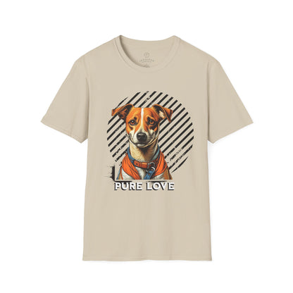Pure Love Dog Unisex T-Shirt - Softstyle Cotton Tee for Animal Lovers