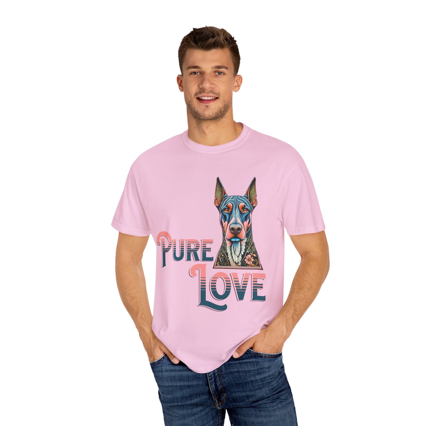 Pure Love Unisex Garment-Dyed T-Shirt - Dog Lovers Tee