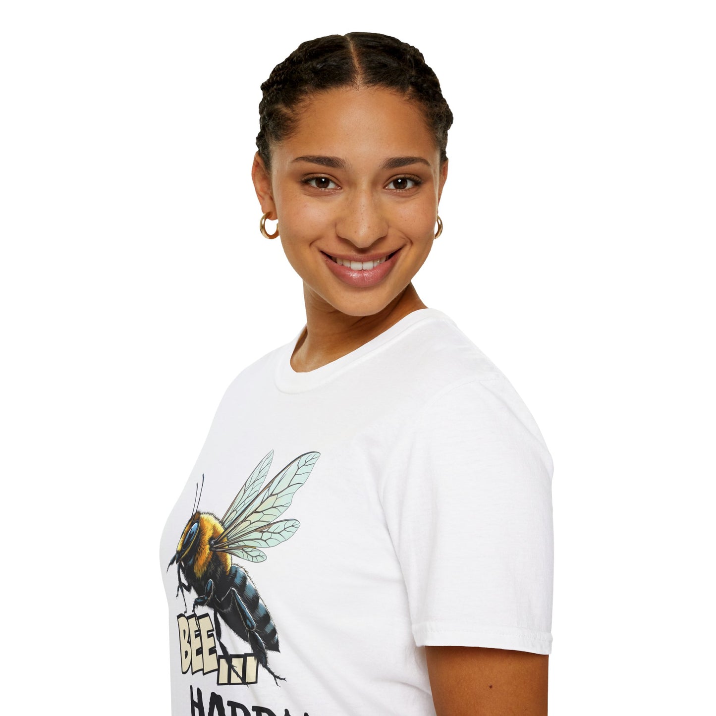 Bee Happy T‑Shirt — Cute Bumblebee Graphic Tee