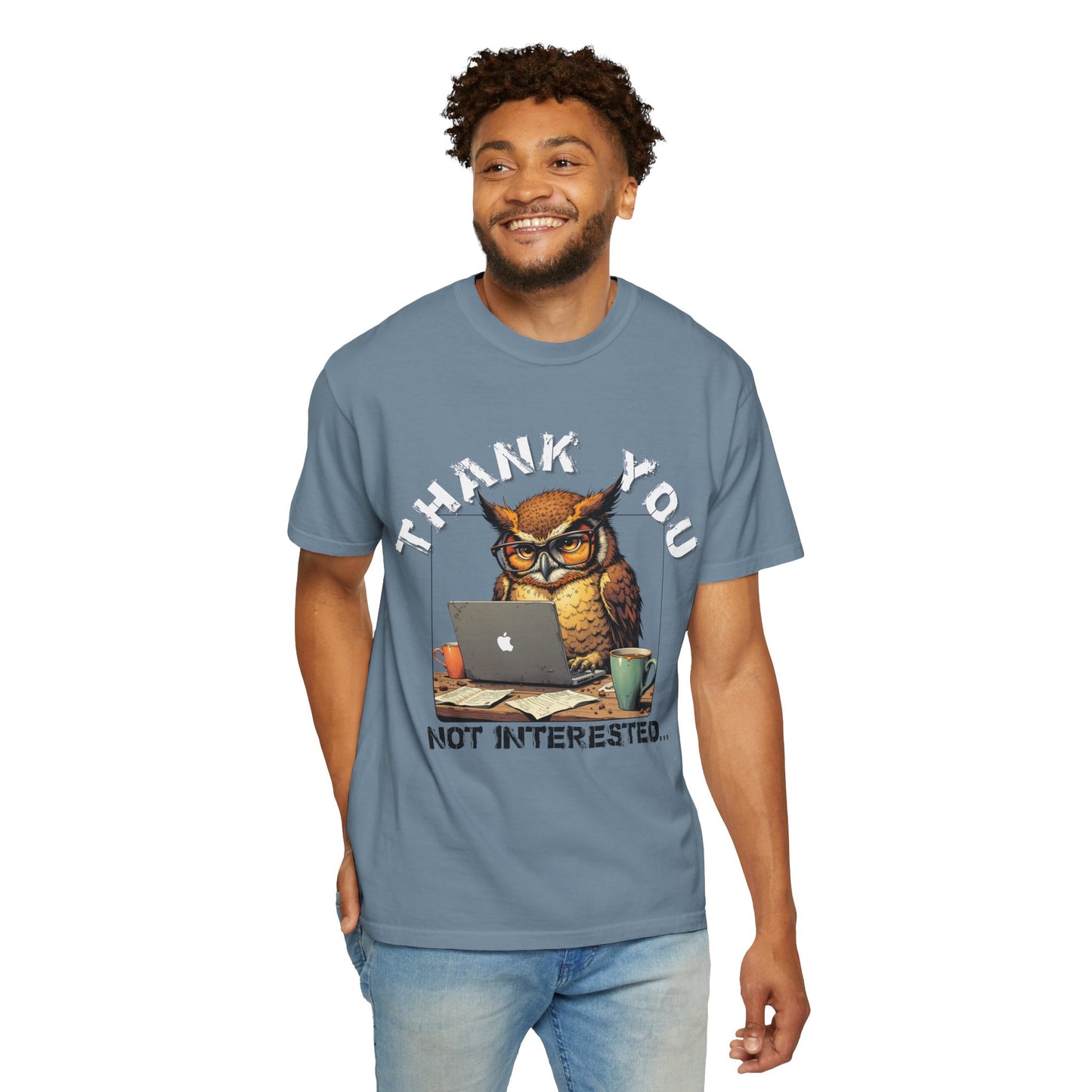 Owl 'Thank You, Not Interested' Graphic T-Shirt