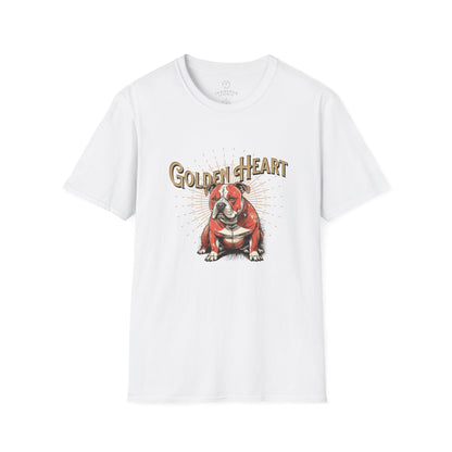 Golden Heart Bulldog Unisex Softstyle T-Shirt