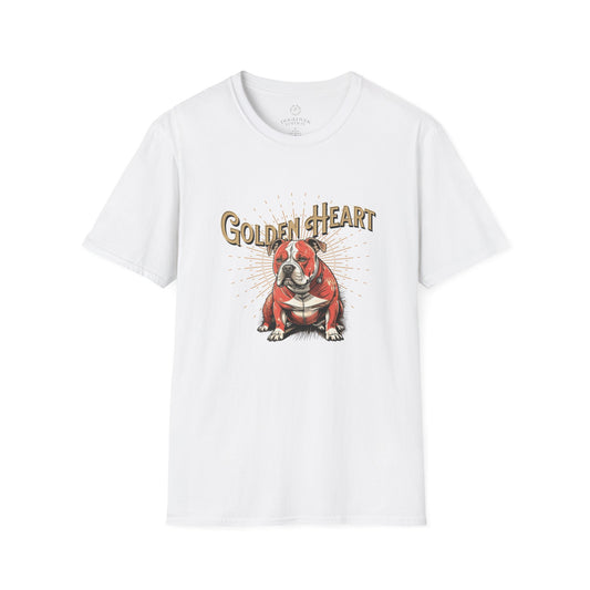 Golden Heart Bulldog Unisex Softstyle T-Shirt