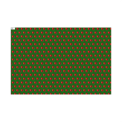 Wrapping Paper (Green with Red Ornaments)