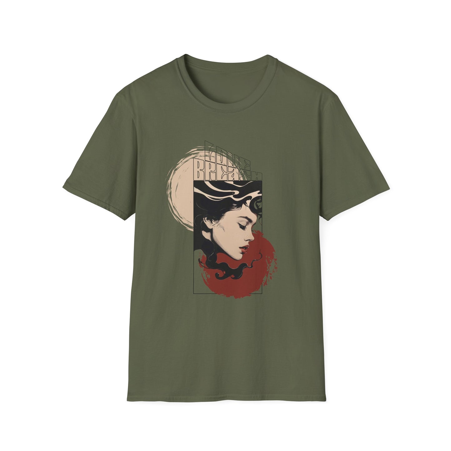 T-Shirt — Vintage Art Nouveau Woman Graphic Tee (Brave)