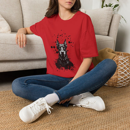 Doberman Ink Splatter T-Shirt