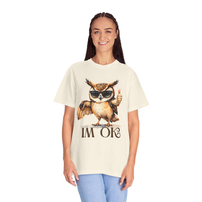 “I’m OK” Owl T-Shirt — Cute Thumbs-Up Owl Graphic Tee