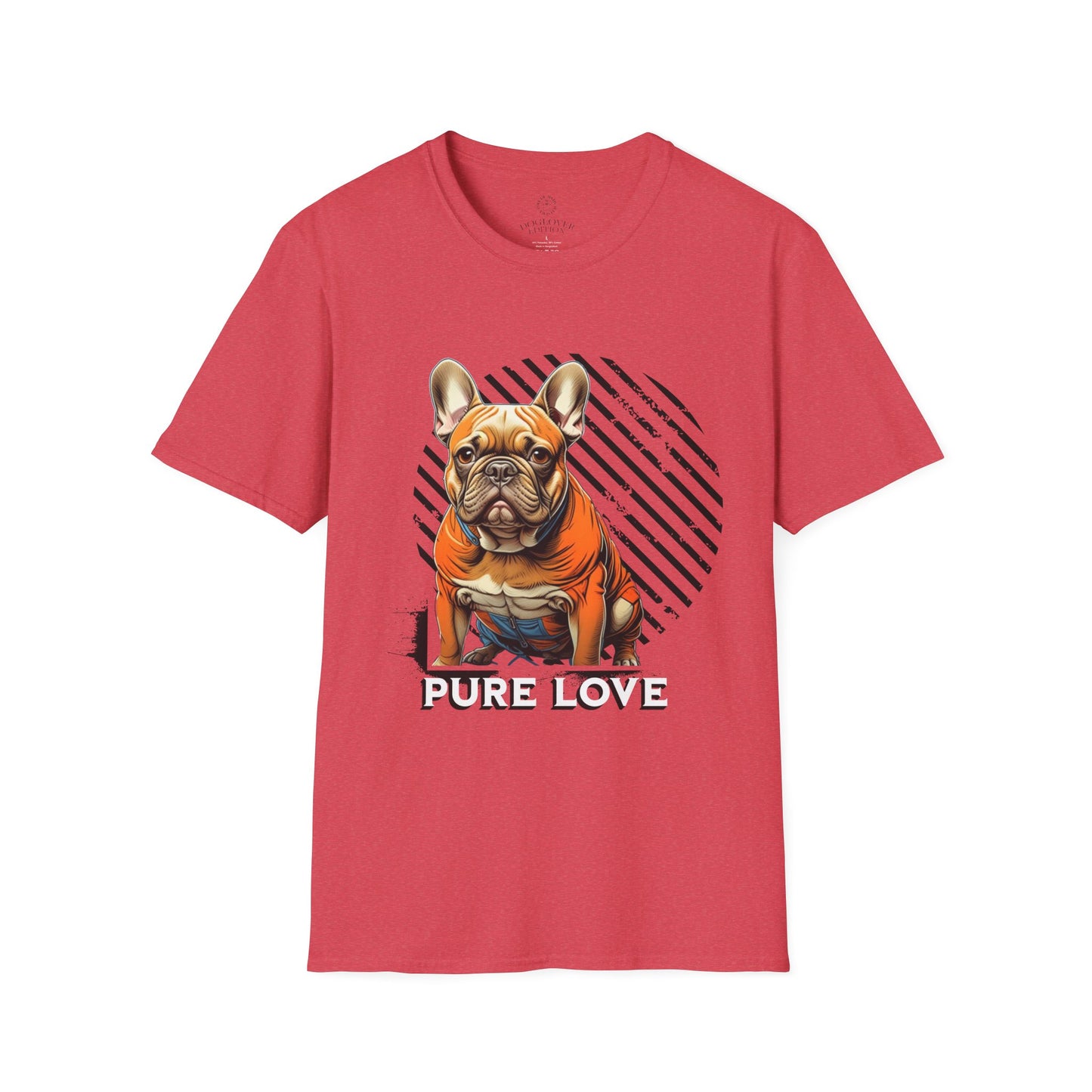 Pure Love French Bulldog Unisex Softstyle T-Shirt