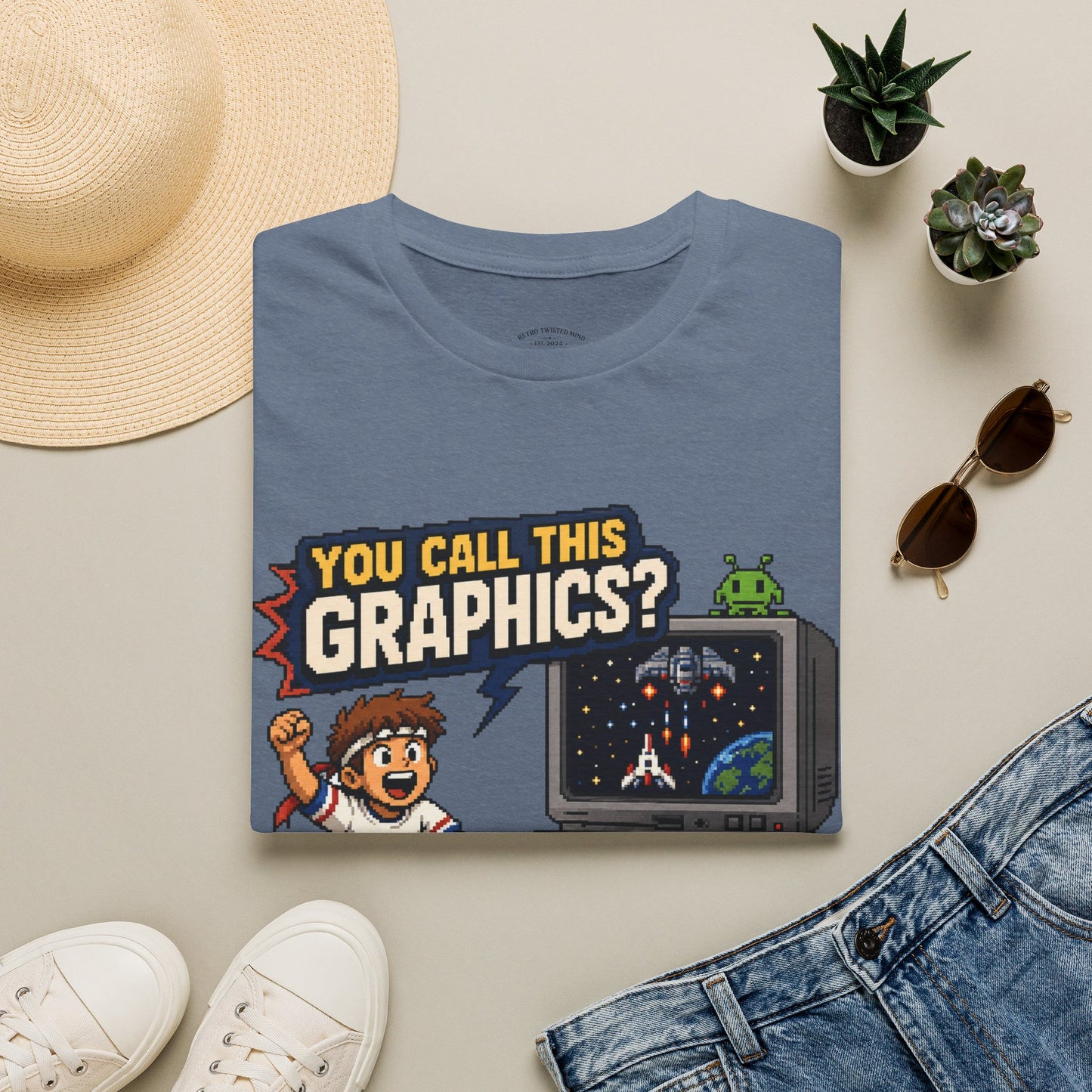 T-Shirt — "You Call This Graphics?" Retro Gamer Vintage Video Game Tee