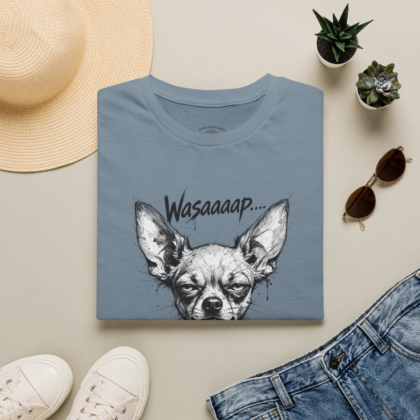 Chihuahua 'Wasaaaap' Graphic T-Shirt — Funny Dog Tee for Pet Lovers