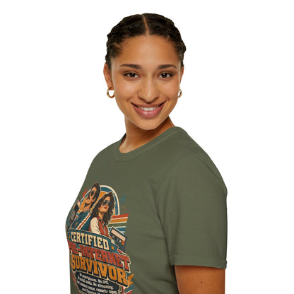 Certified Pre-Pandemic Survivor T-Shirt — Retro 70s Vintage Graphic