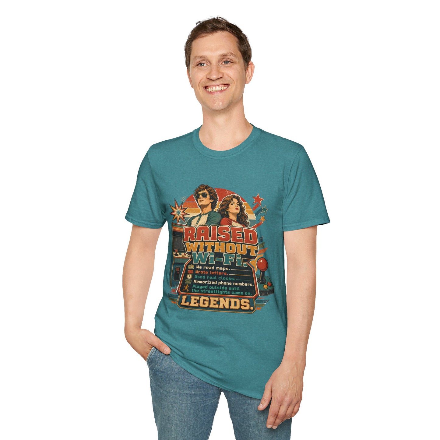 Raised Without Wi‑Fi T-Shirt — Retro 'Legends' Vintage Graphic Tee