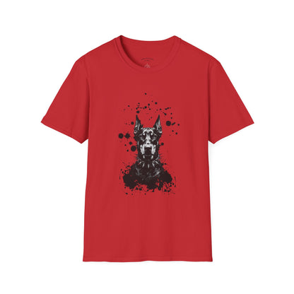 Doberman Ink Splatter T-Shirt