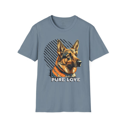 German Shepherd Pure Love Unisex Softstyle T-Shirt .dog