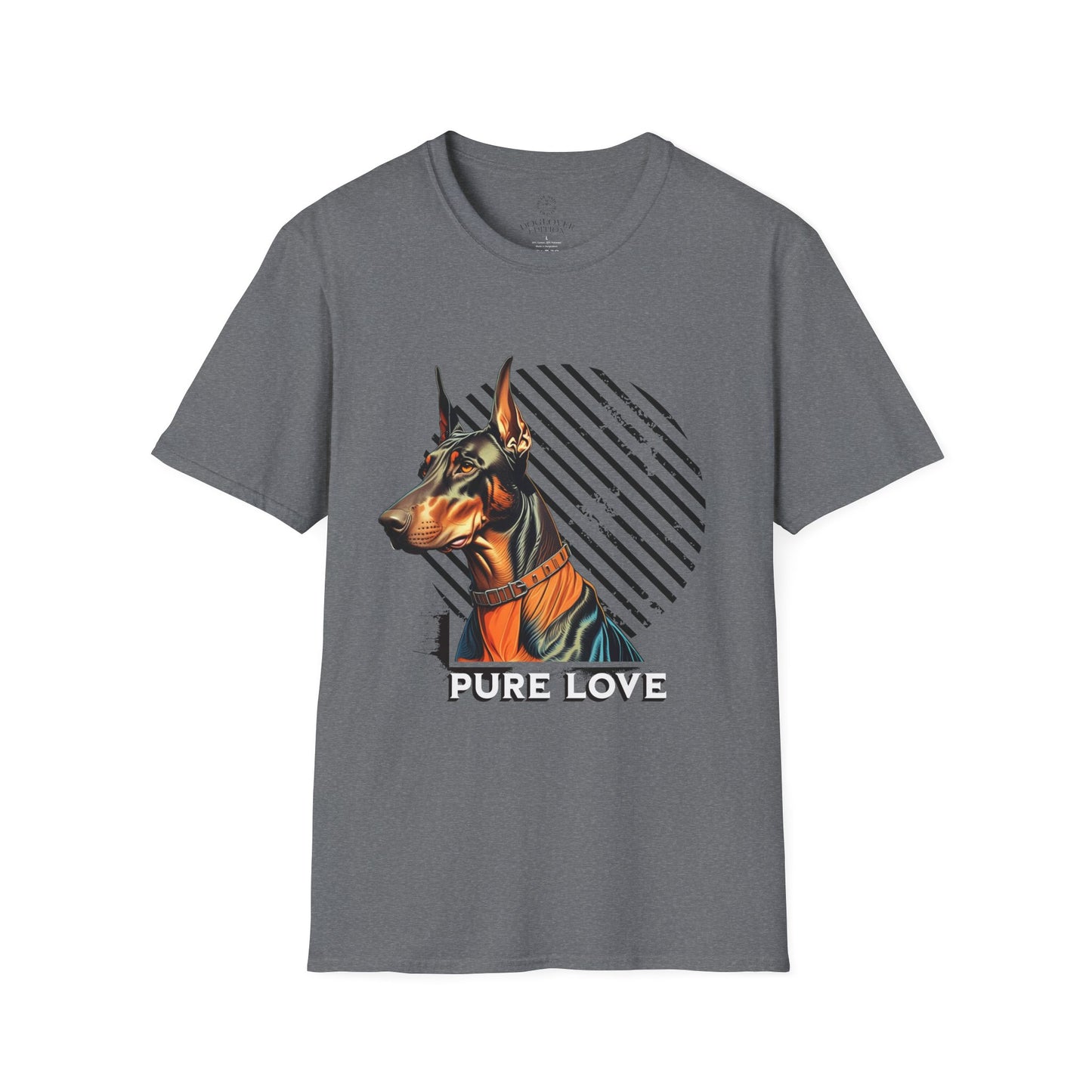 Pure Love Doberman Unisex Softstyle T-Shirt