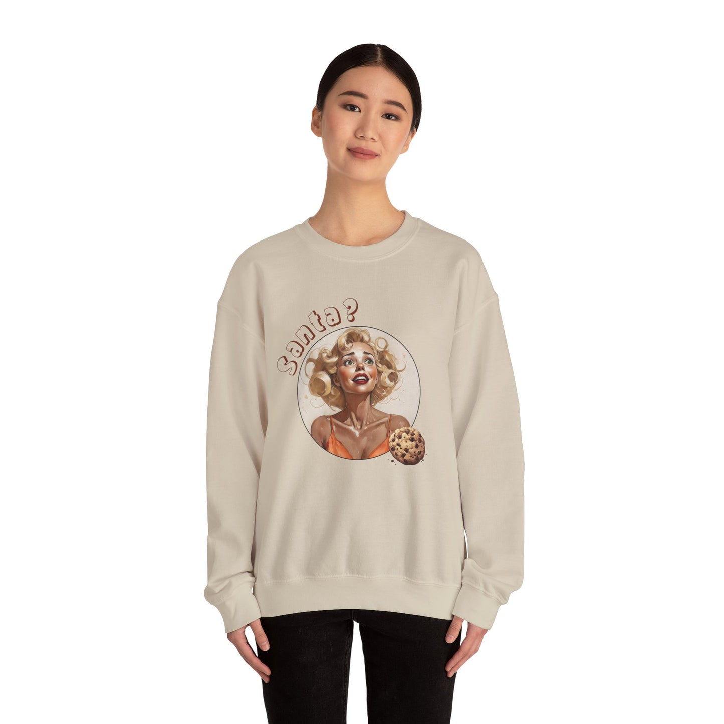 Funny Cookie Lover Sweatshirt - Retro Design - Santa? Christmas