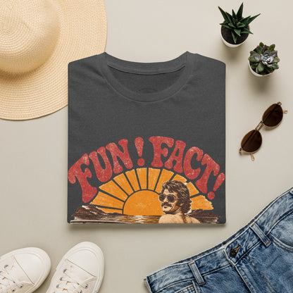 Retro 'FUN! FACT!' Surf Tee — Vintage Sunset Beach Graphic T-Shirt