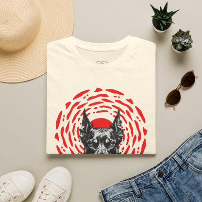 Doberman Graphic T-Shirt — Red Halo 'Bandit' Design