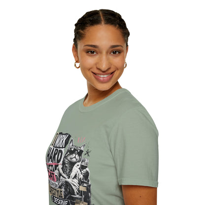 Cat Graphic T-Shirt — "I Work Hard So My Cat Can Live the Lifestyle I Deserve"