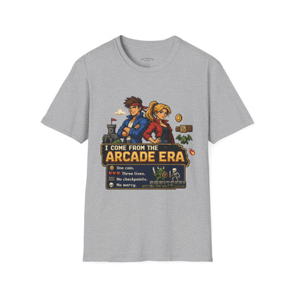 Retro Arcade Era T-Shirt — Pixel RPG Game Tribute