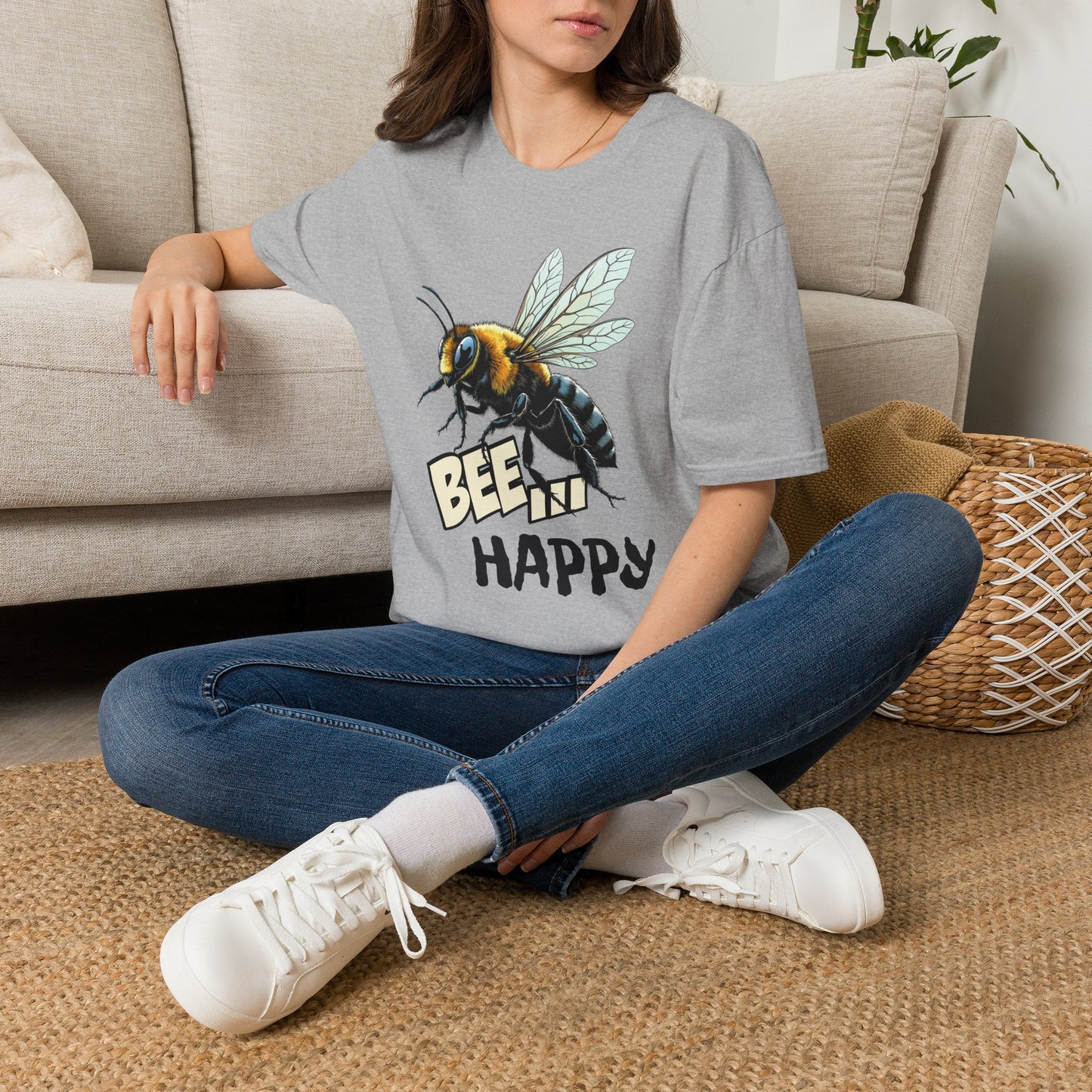 Bee Happy T‑Shirt — Cute Bumblebee Graphic Tee