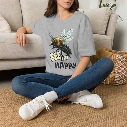 Bee Happy T‑Shirt — Cute Bumblebee Graphic Tee