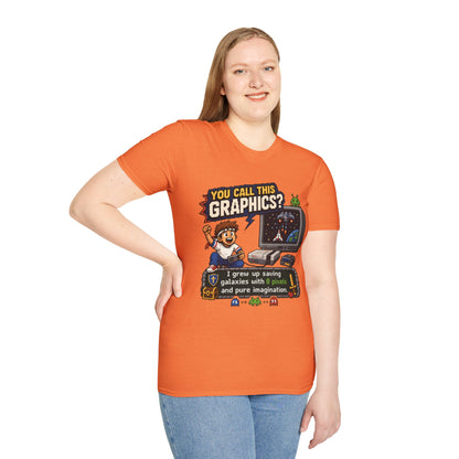 T-Shirt — "You Call This Graphics?" Retro Gamer Vintage Video Game Tee
