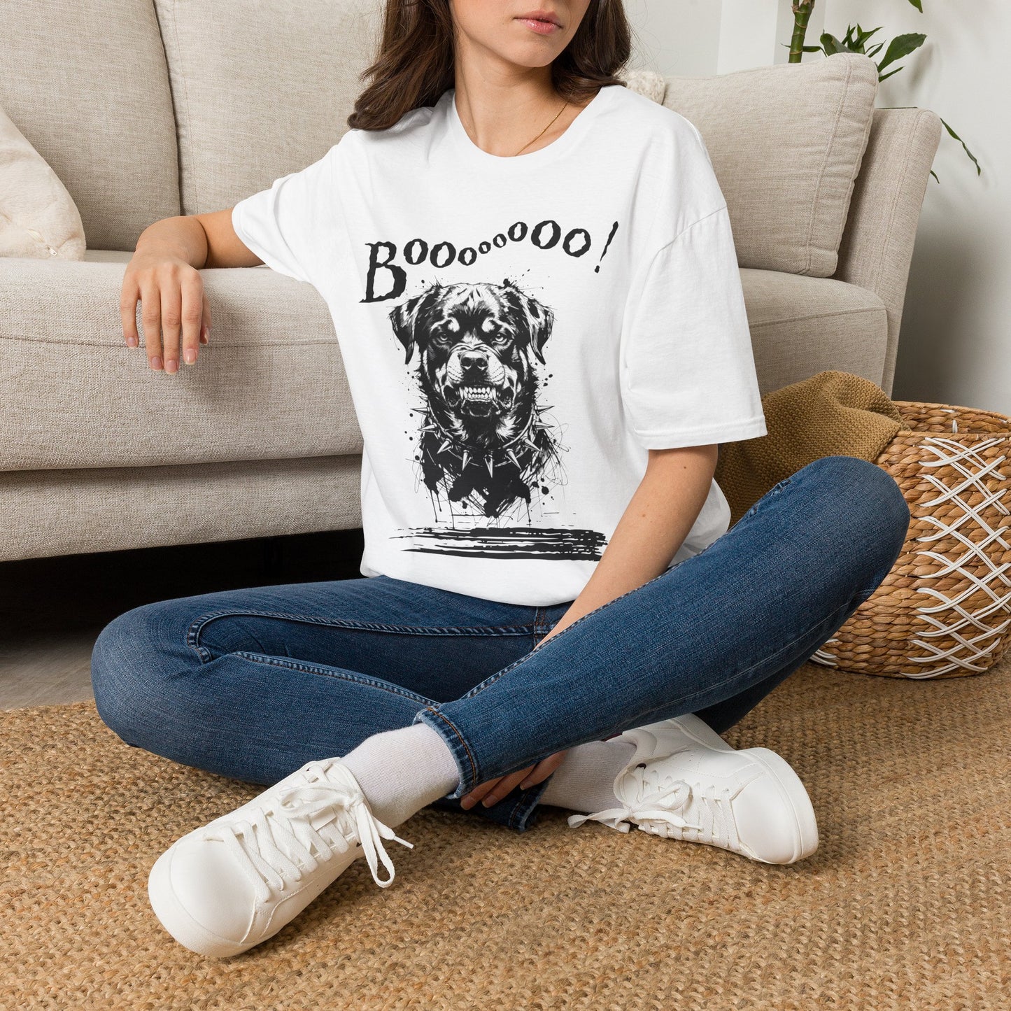 Rottweiler Boo! T-Shirt — Spooky Dog Halloween Tee
