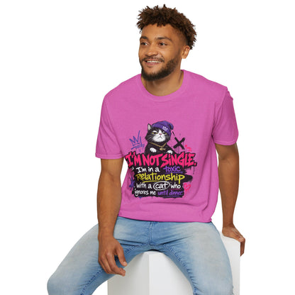 T‑Shirt — “I’m Not Single: I’m in a Toxic Relationship with a Cat” Graphic Tee