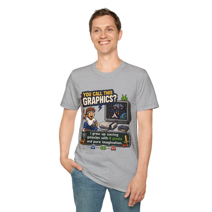 T-Shirt — "You Call This Graphics?" Retro Gamer Vintage Video Game Tee