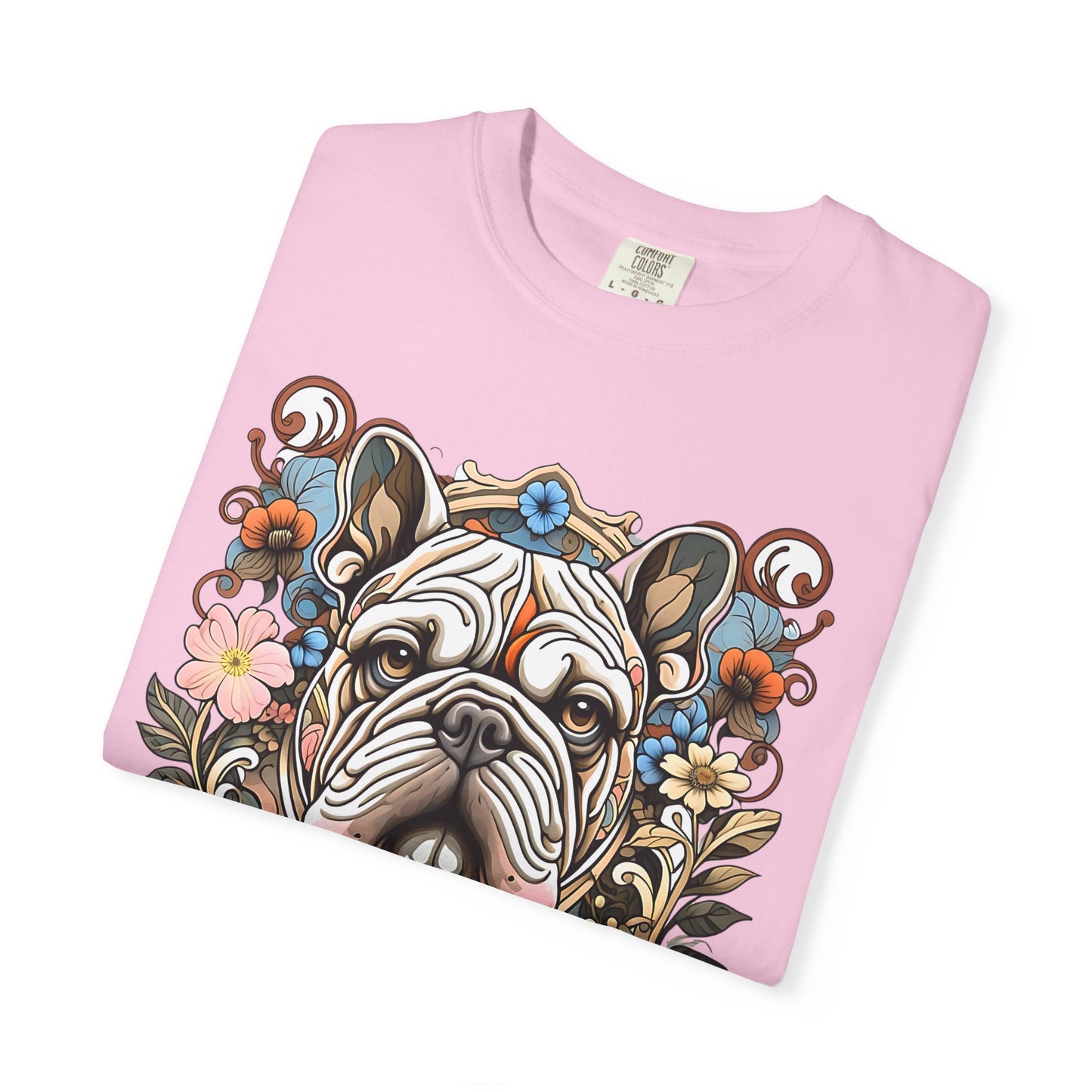 Pure Love French Bulldog T-Shirt | Garment-Dyed Unisex Tee for Dog Lovers