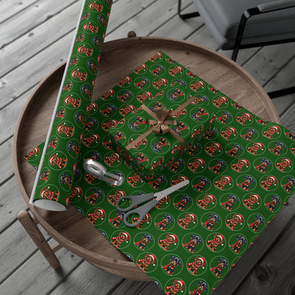 Christmas Dachshund Gift Wrap Paper — Cute Sausage Dog Holiday Wrapping Sheets