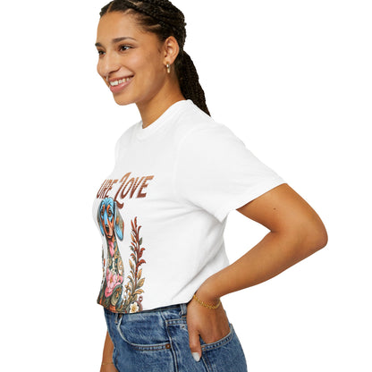 Cute Dachshund 'Pure Love' Unisex T-shirt - Perfect for Dog Lovers