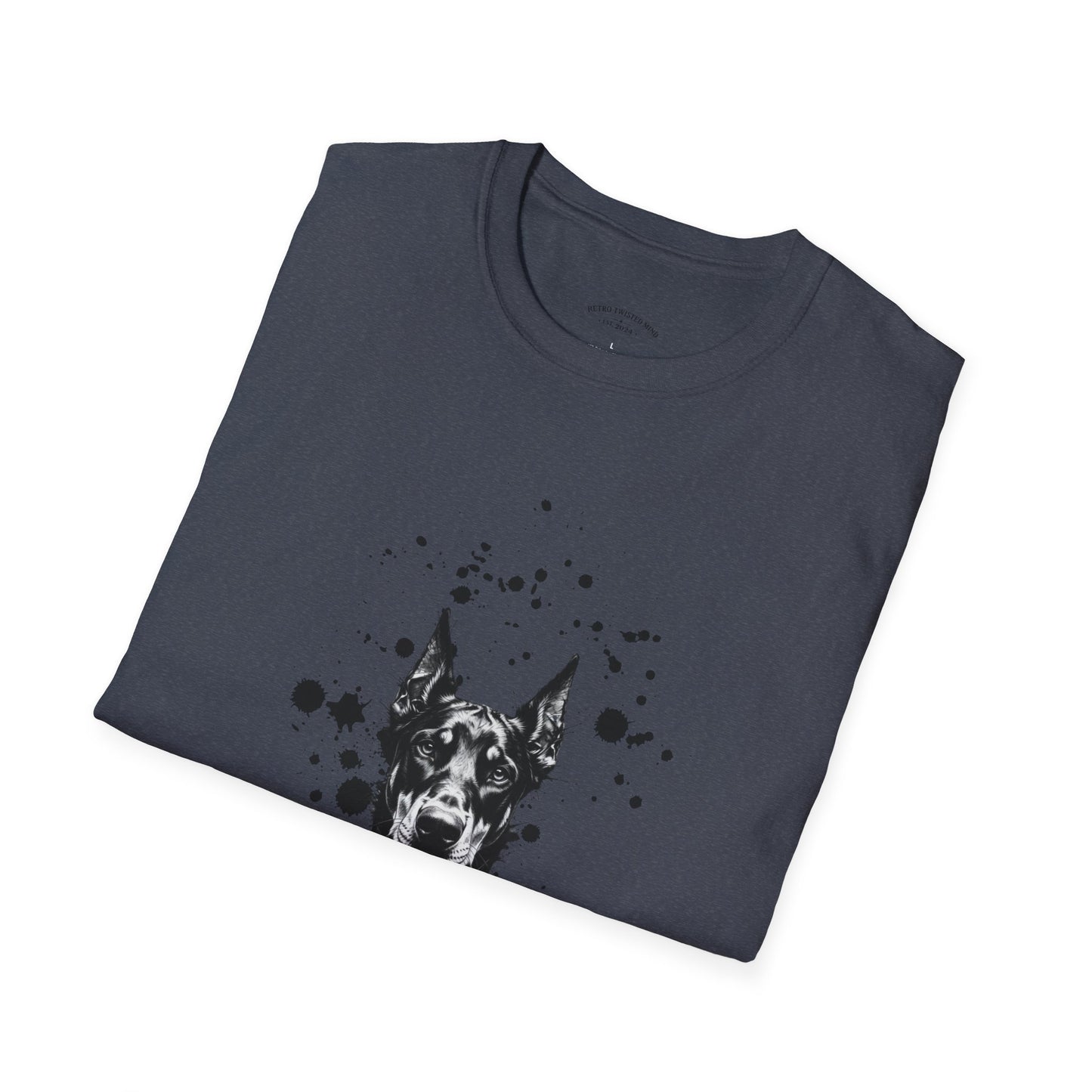 Doberman Ink Splatter T-Shirt
