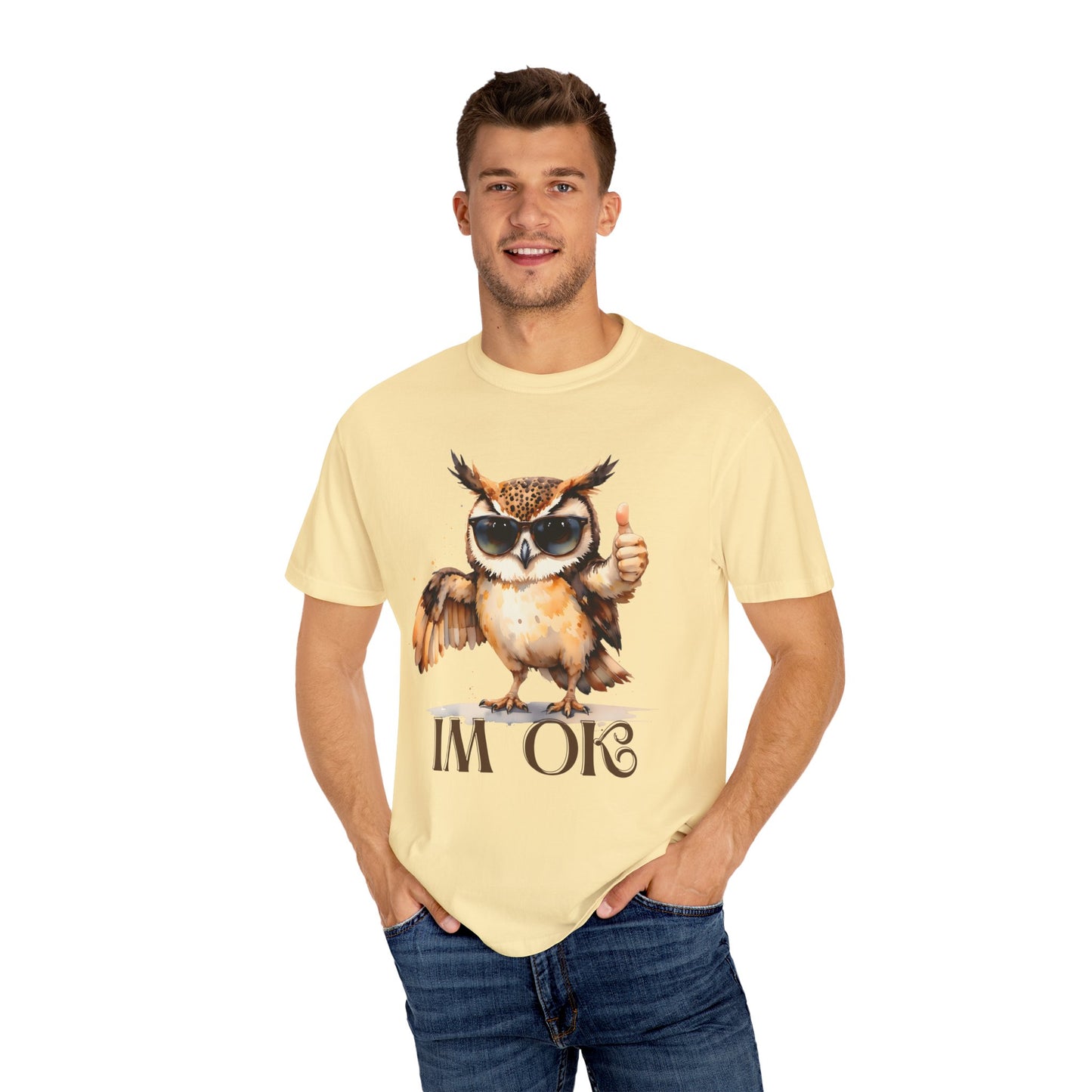 “I’m OK” Owl T-Shirt — Cute Thumbs-Up Owl Graphic Tee