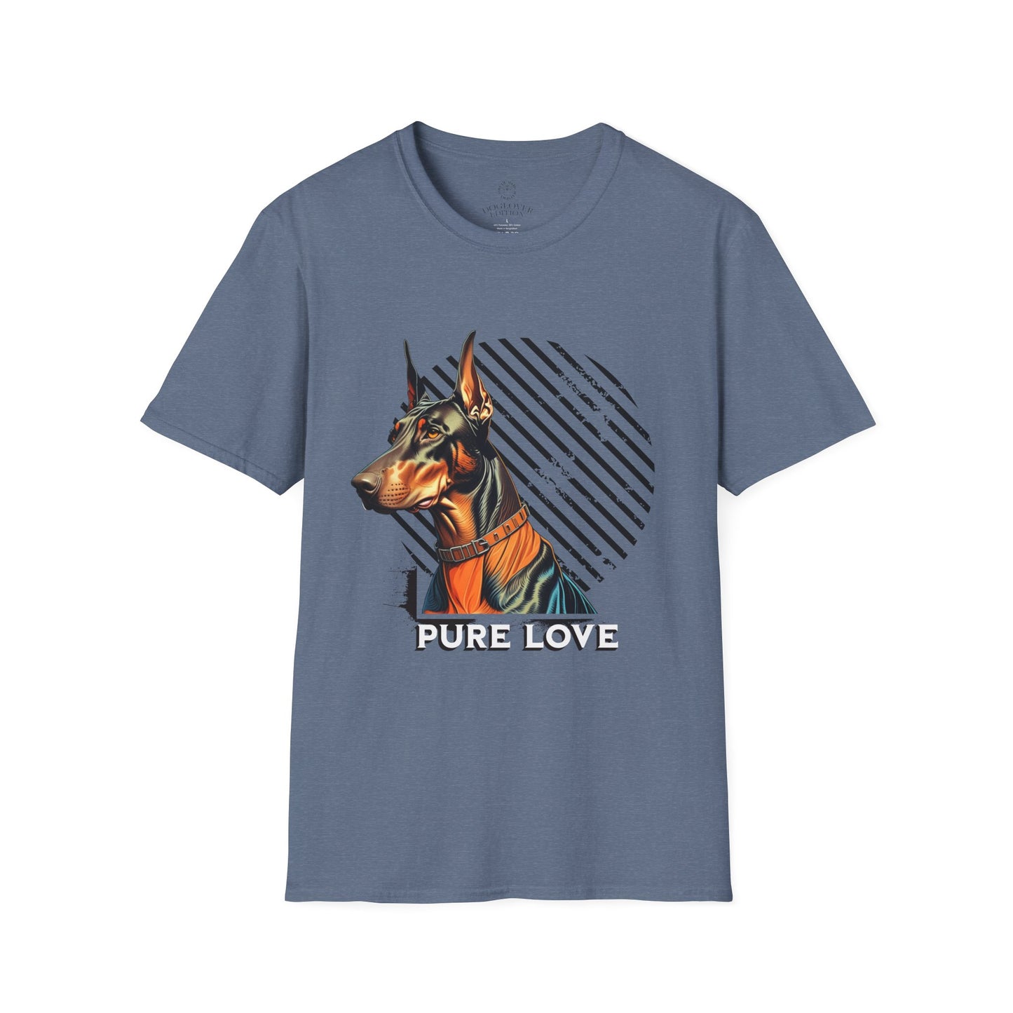 Pure Love Doberman Unisex Softstyle T-Shirt