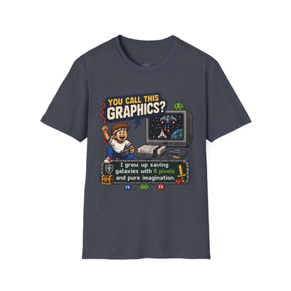 T-Shirt — "You Call This Graphics?" Retro Gamer Vintage Video Game Tee