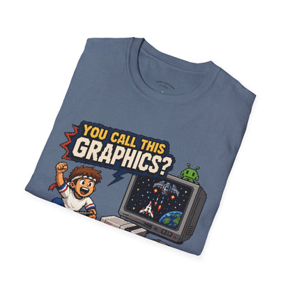 T-Shirt — "You Call This Graphics?" Retro Gamer Vintage Video Game Tee