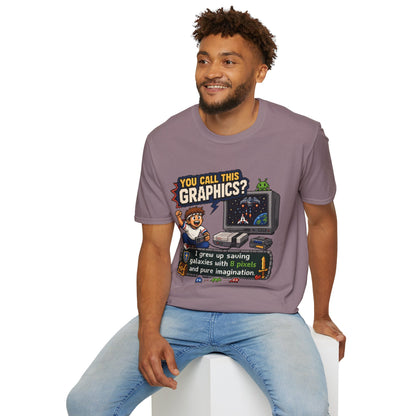 T-Shirt — "You Call This Graphics?" Retro Gamer Vintage Video Game Tee