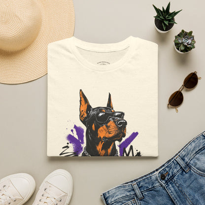 Doberman Graphic Tee — 'No, Thank You' Street Art T-Shirt